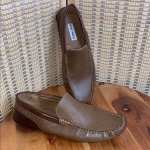 Steve Madden Men’s Loafers Slip On Moccasin Brown Leather Size 8